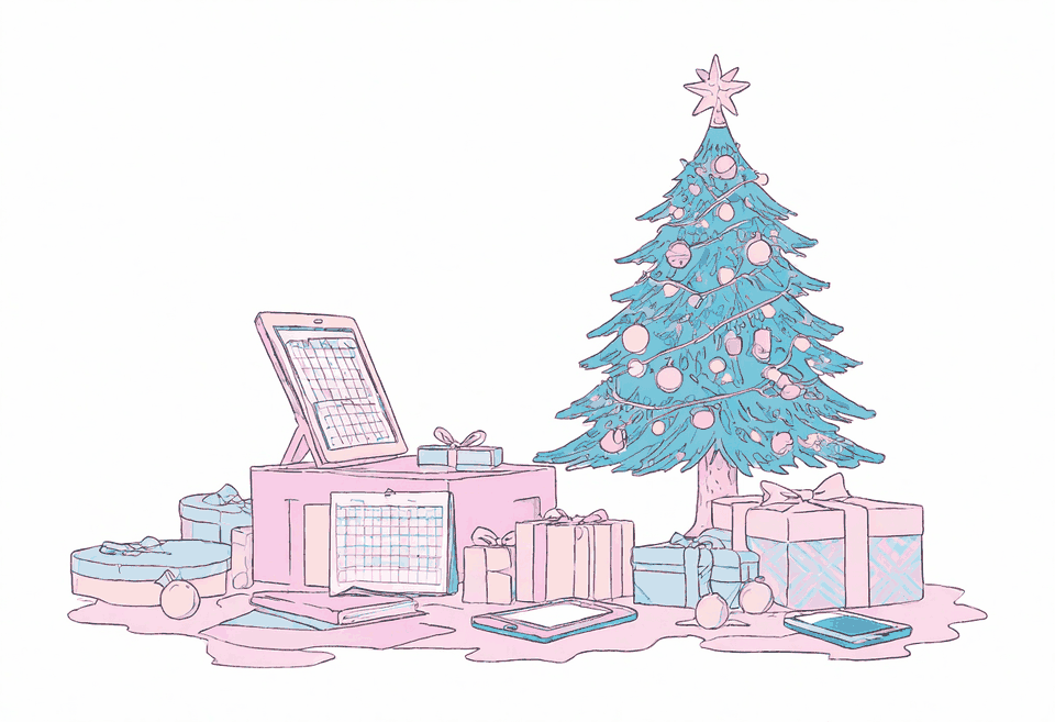 クリスマスに向けた準備のイメージイラスト
