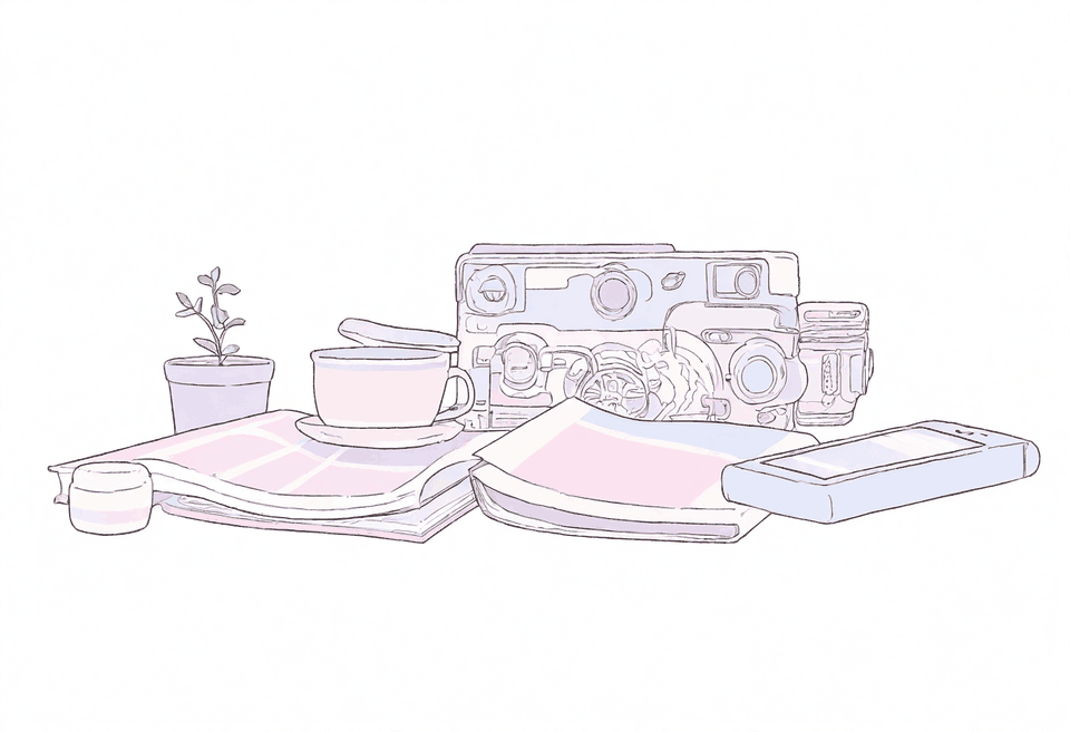 撮影の準備をイメージしたイラスト